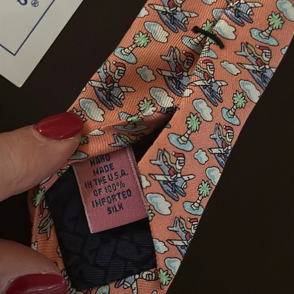 Vineyard Vines Mens NWT Santa Seaplane Tie Preppy Holidays Christmas Coastal - Picture 5 of 6